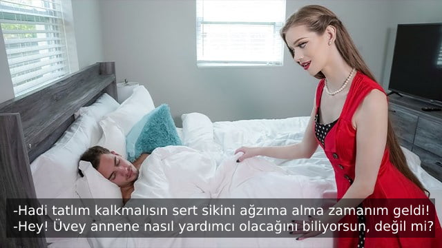 Üvey Kızının Sevgilisini Kocasından Gizlice Ayartıp Aç Amını Doyurdu